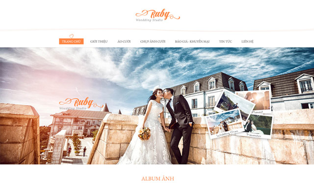 Mẫu thiết kế website ảnh viện, studio áo cưới ấn tượng, đẹp mắt, chuyên nghiệp