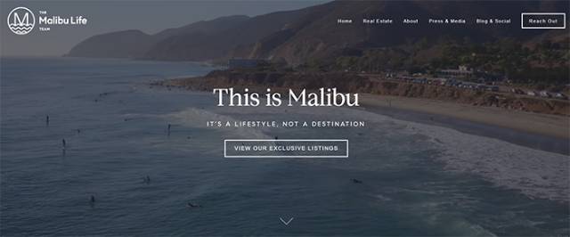 Web của tập đoàn Malibu Life được thiết kế trông giống như một blogs