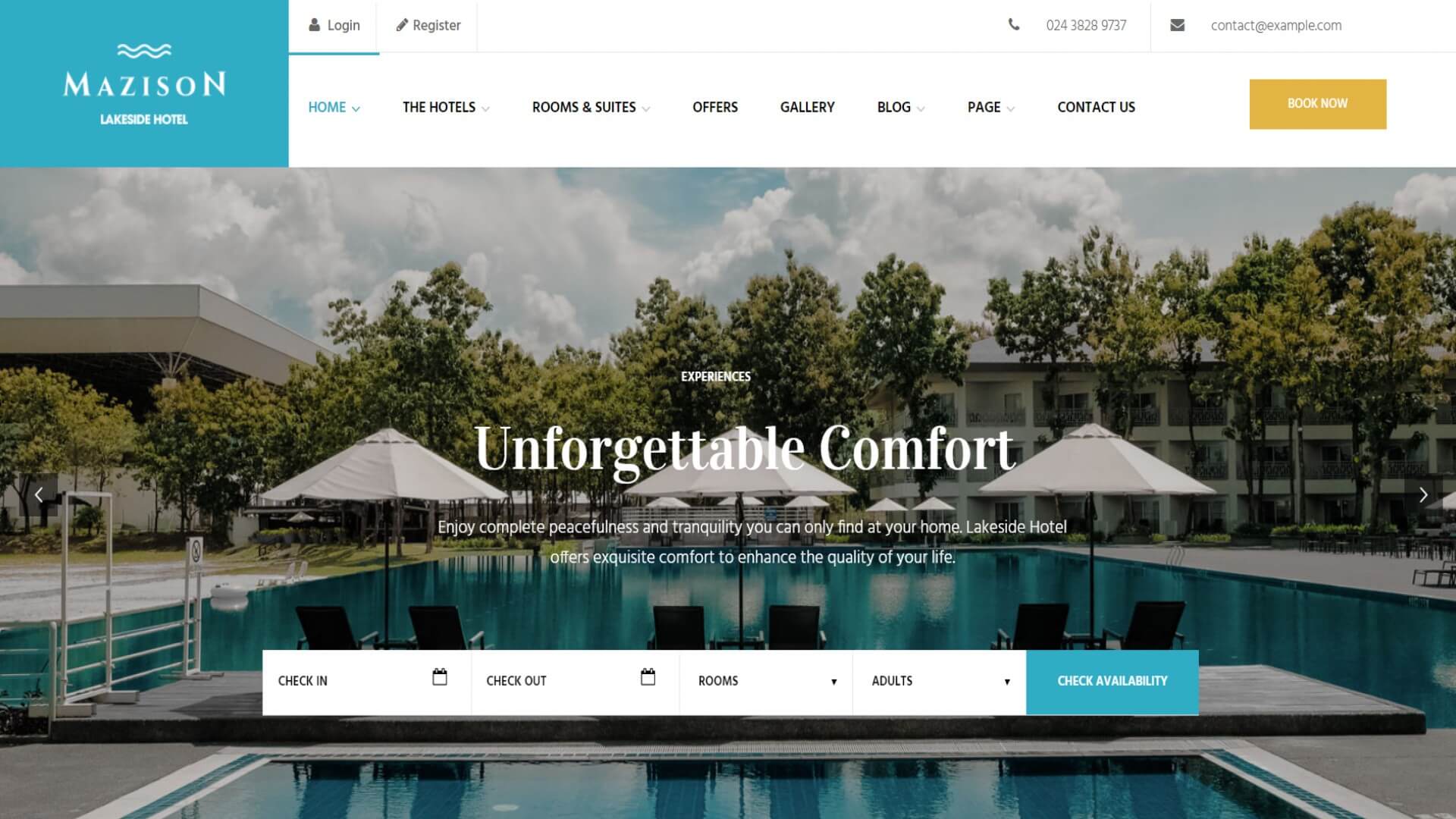 Thiết kế website khách sạn chuyên nghiệp Home Nest 7