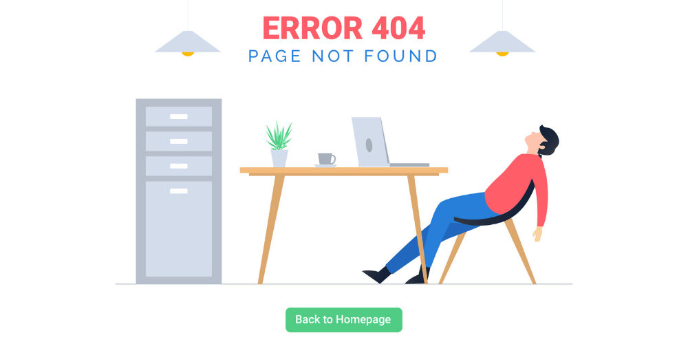 Lỗi 404 Page Not Found cũng làm tăng tỷ lệ thoát trang