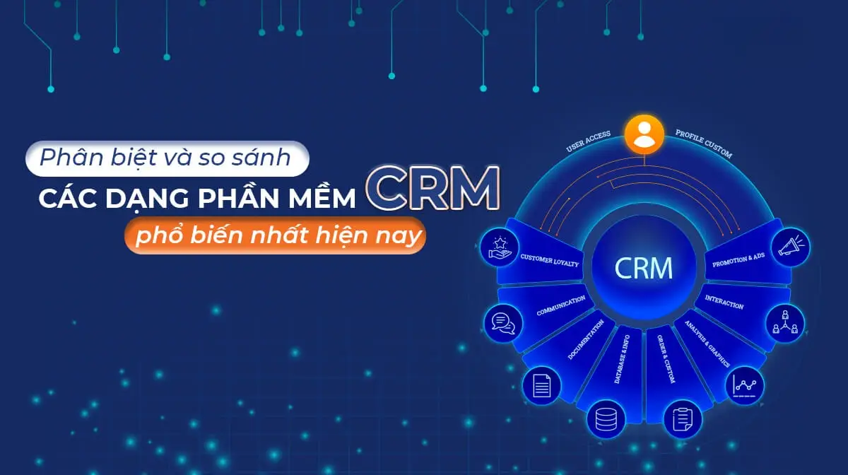 Các loại phần mềm crm phổ biến hiện nay