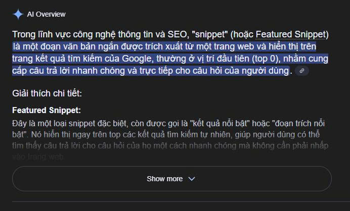 Article snippet