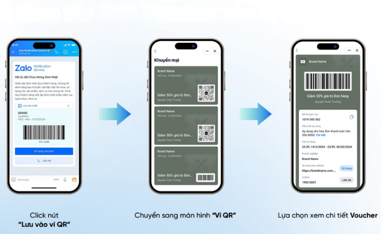 ZNS Voucher Template Là Gì? Cách Tạo Và Sử Dụng ZNS Voucher Template 3 Nguồn: zalo cloud – lưu voucher vào ví qr trên zalo