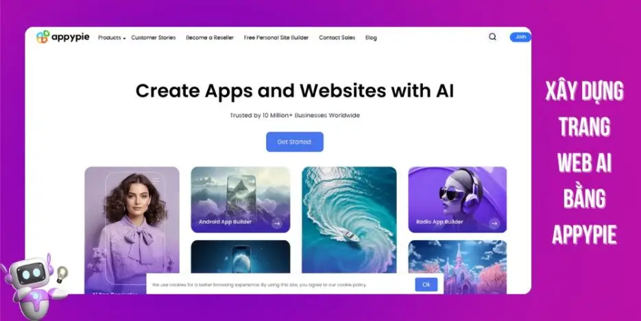Thiet ke website tich hop ai voi appypie 935x468