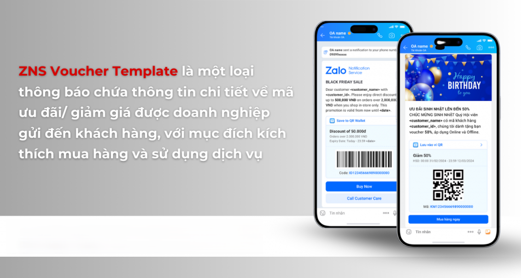 Zns voucher template là một tính năng trong zalo notification service (zns)