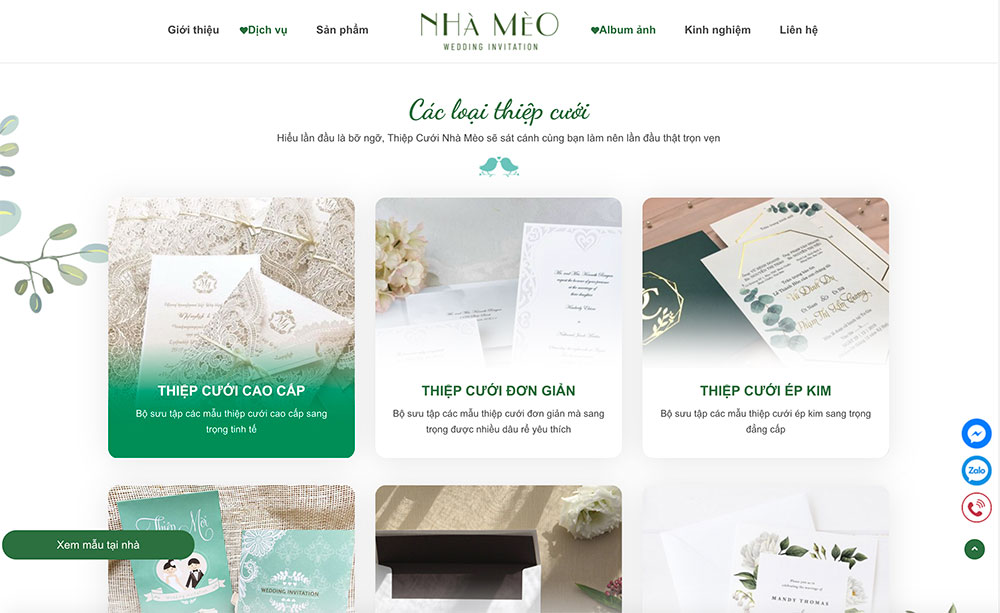 Thiết kế website thiệp cưới