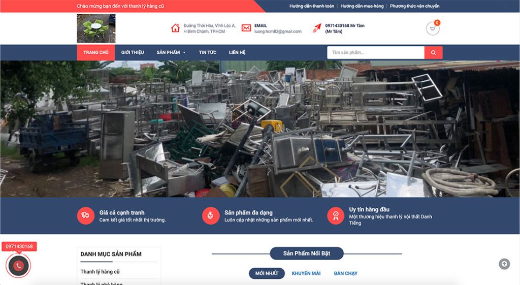 Thiết kế website bán đồ cũ chuyên nghiệp