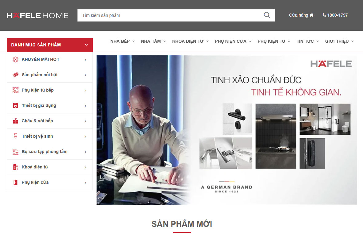 Thiết kế website nhà bếp