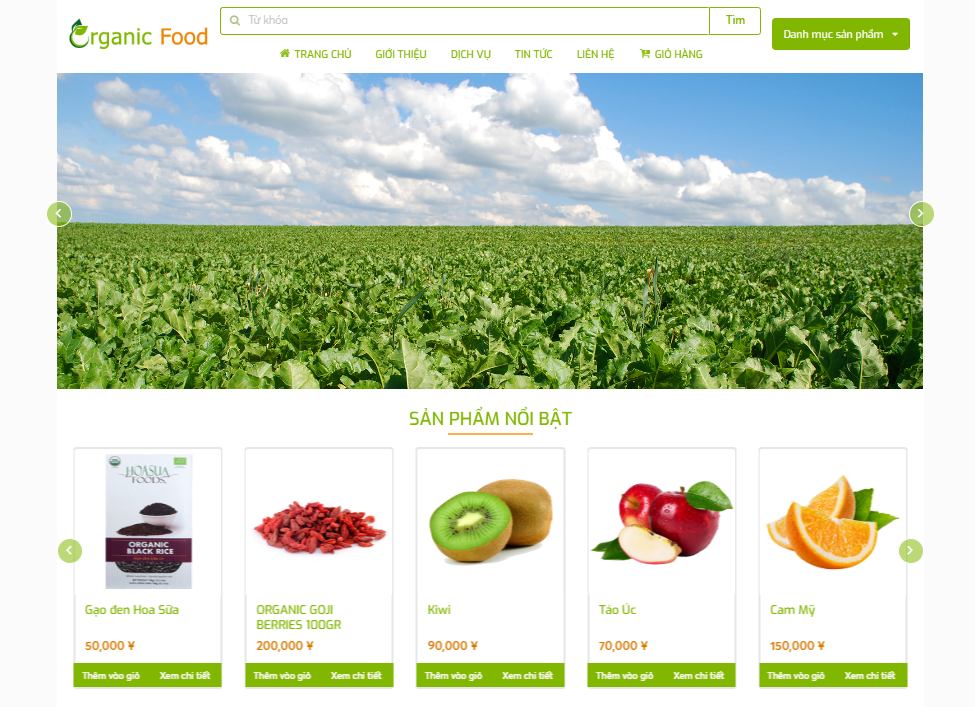 Thiết kế website nông nghiệp giá rẻ