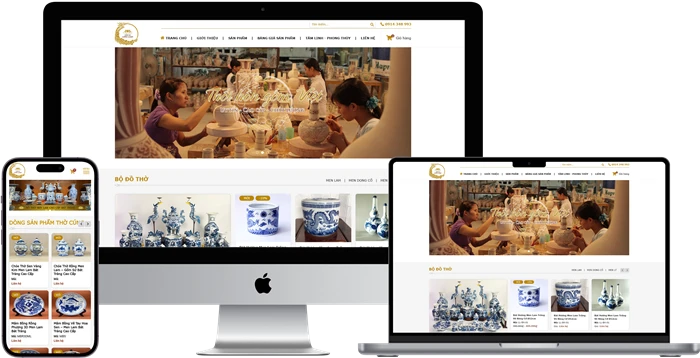 Thiết kế website gốm sứ chuyên nghiệp