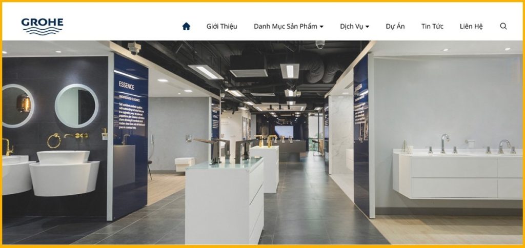 Thiết kế website thiết bị nhà tắm