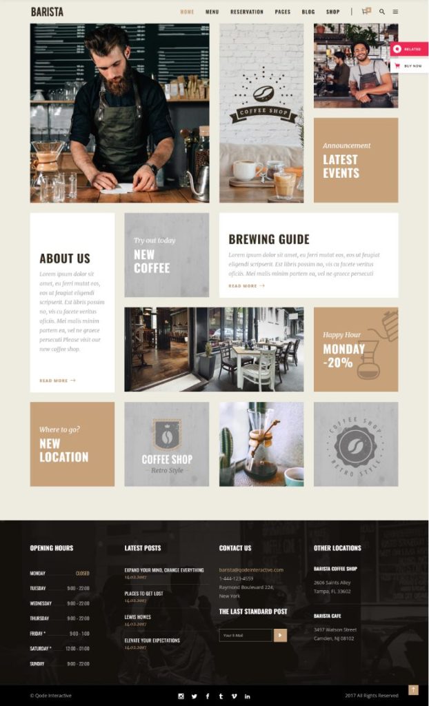 Thiết kế website quán cà phê