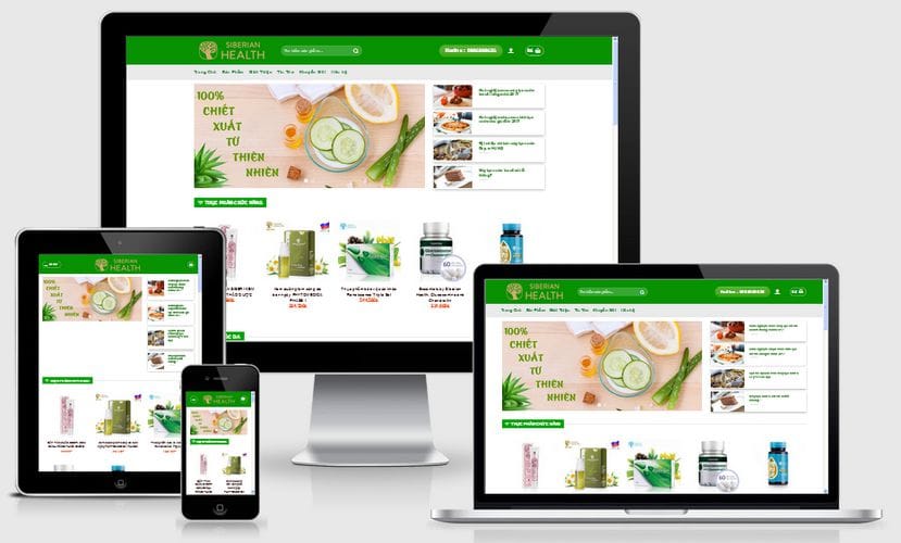 Thiết kế website bán thực phẩm chức năng