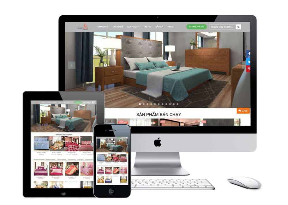 Thiết kế website bán chăn ga gối đệm