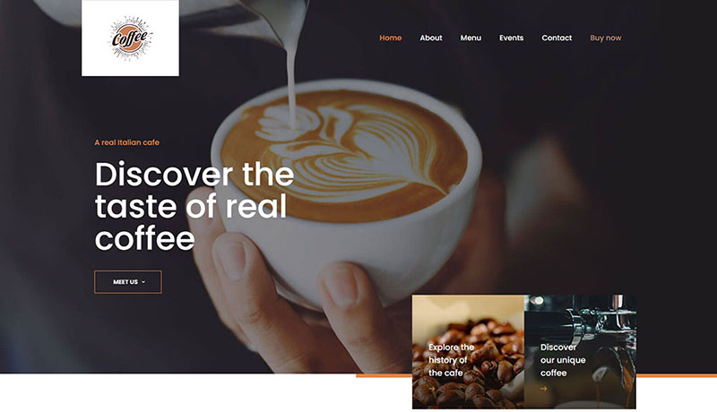 Thiết kế website quán cà phê