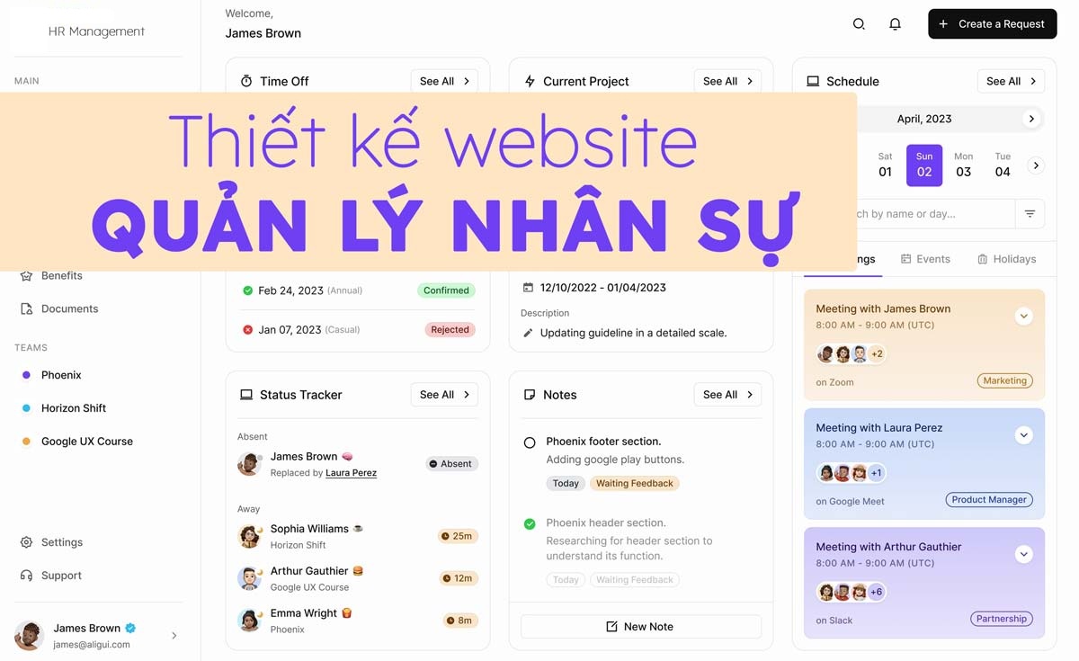 Thiết kế website quản lý nhân sự chuyên nghiệp – giải pháp tối ưu cho doanh nghiệp