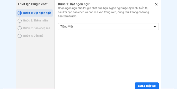 Tích Hợp Chat Facebook Vào Website – Hướng Dẫn Đơn Giản, Ai Cũng Làm Được 6 Cài đặt ngôn ngữ khi tích hợp chat facebook vào website