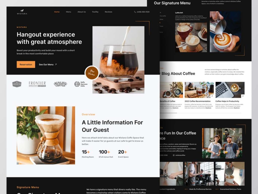Thiết kế website quán cà phê