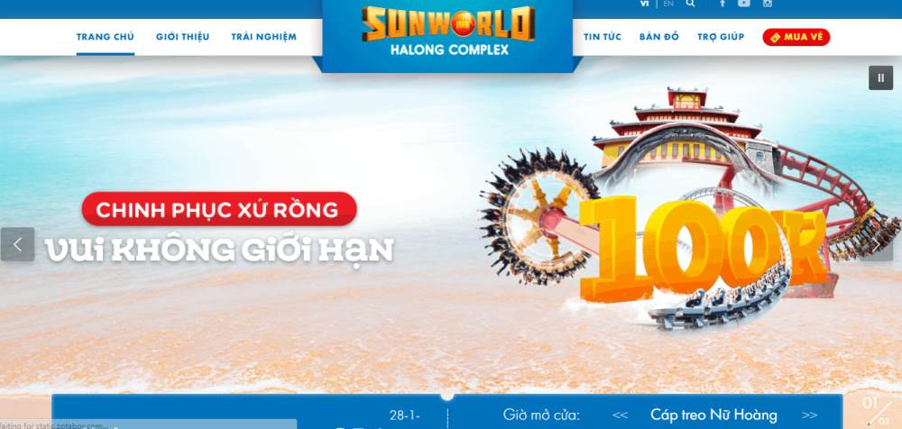 Thiết kế website khu vui chơi – giải trí