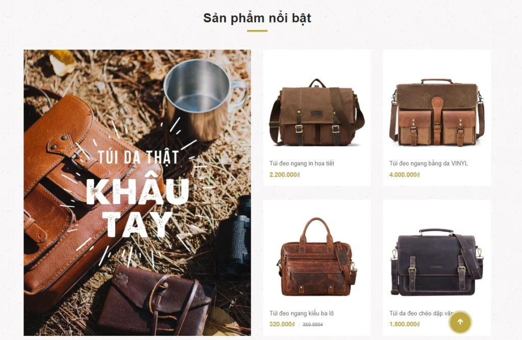 Thiết kế website bán đồ da cao cấp – Giải pháp chuyên nghiệp, chuẩn SEO 7 Dịch vụ thiết kế web bán đồ da cao cấp uy tín, sang trọng