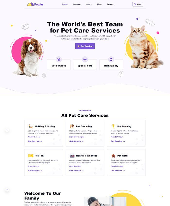 Thiết kế website chăm sóc thú cưng chuyên nghiệp – Đẹp hiện đại, chuyên nghiệp 7 Thiết kế website chăm sóc thú cưng chuyên nghiệp