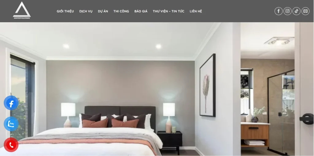 Mẫu thiết kế website nội thất – apollo design