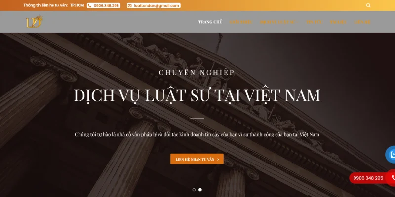 Mẫu thiết kế website tư vấn luật – văn phòng luật