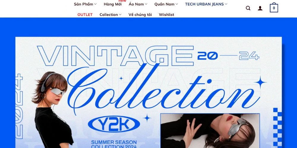Mẫu thiết kế website bán quần áo – icon denim