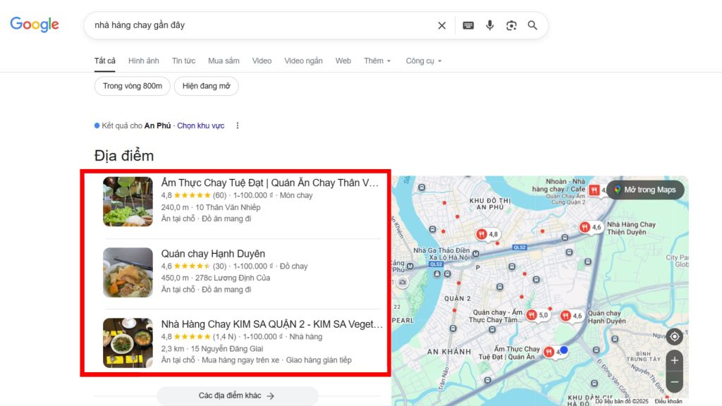 Google Possum là gì? Tất tần tận về thuật toán Google Possum 13 Pham vi dia ly