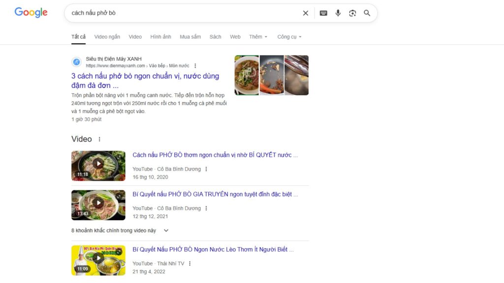 Semantic Search - Chiến lược đột phá giúp nội dung chinh phục Google 10 Ví dụ semantic search