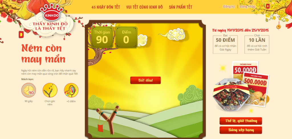 Trang trí website tết thu hút với trò chơi dân gian