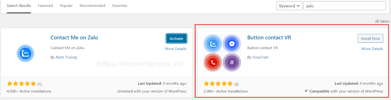 Hướng dẫn cách tích hợp Zalo vào Wordpress đơn giản 8 Plugin cài zalo