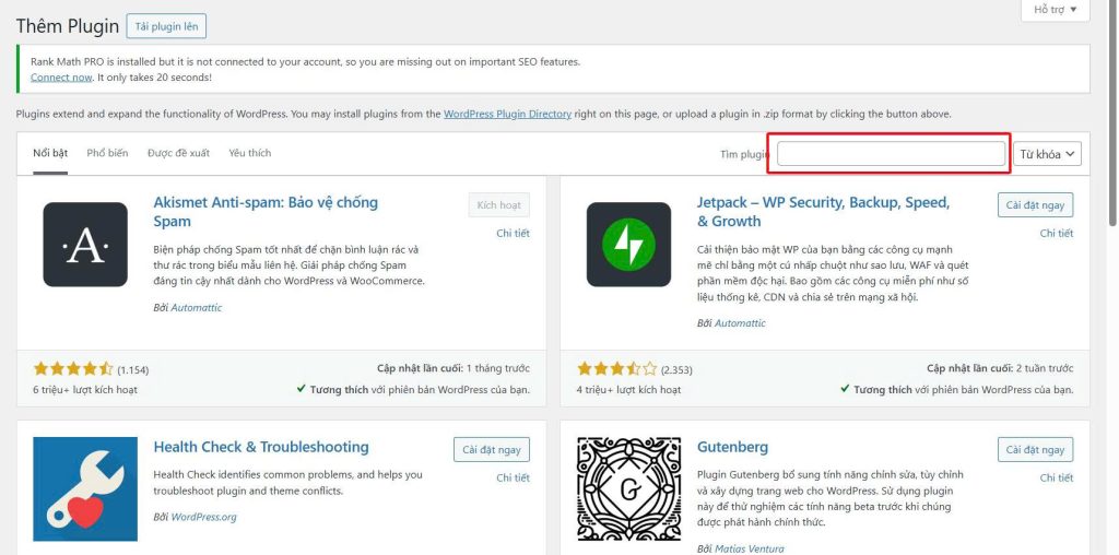 Tìm kiếm plugin
