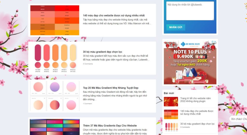 Code trang trí Tết cho website mới nhất 11 Trang trí tết cho website bằng ảnh nền