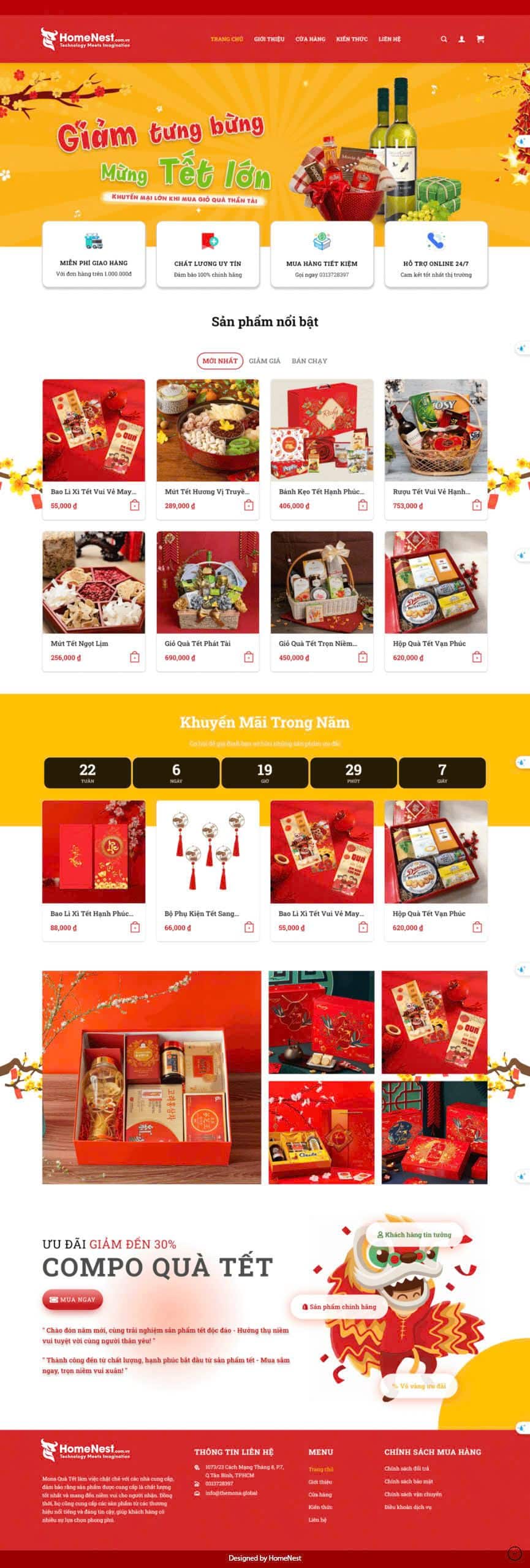 thiết kế website tết