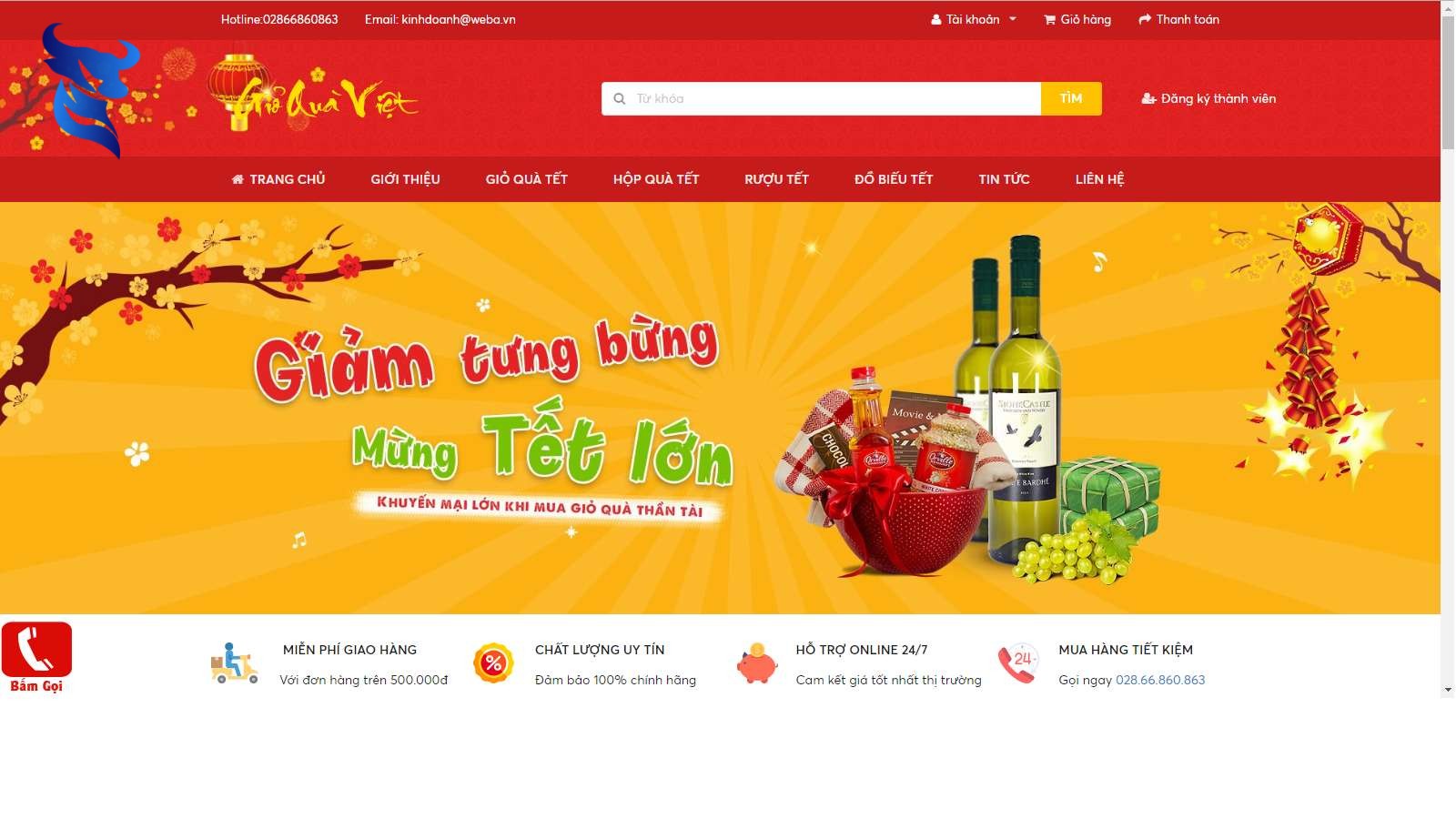 5+ mẫu website Tết, giao diện web bán hàng Tết 2025 ẤN TƯỢNG