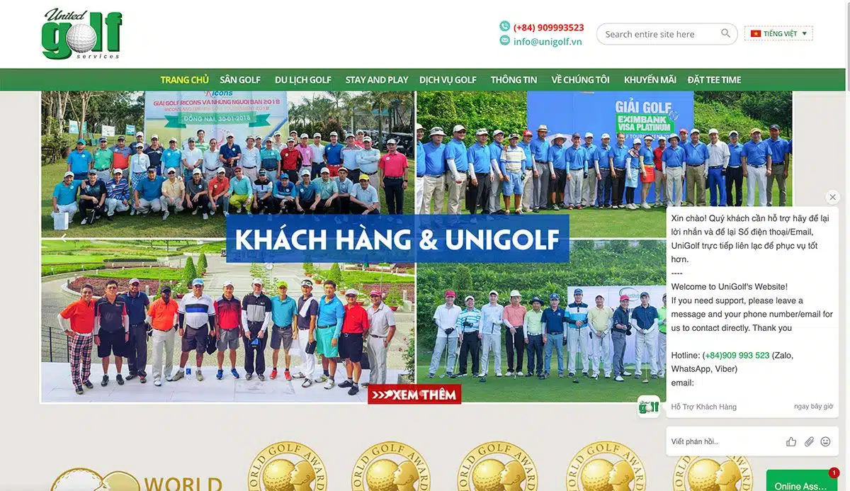 Thiết Kế Website Sân Golf