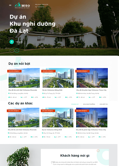 Top 8 mẫu website bất động sản thiết kế đẹp và chuyên nghiệp hiện đại nhất hiện nay