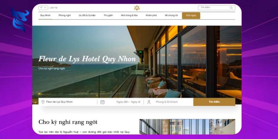 Thiết kế website khách sạn – resort – khu nghỉ dưỡng hiện đại chuẩn SEO