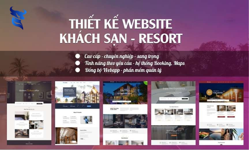 Thiết kế website khách sạn – resort – khu nghỉ dưỡng hiện đại chuẩn SEO