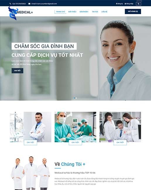 Thiết kế website bệnh viện và phòng khám trọn gói chuyên nghiệp