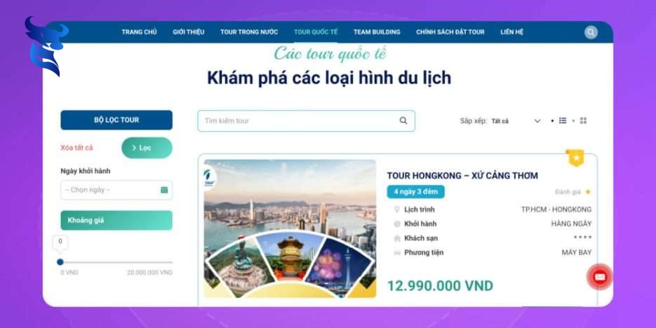 Thiết kế website du lịch trọn gói – Giao diện thiết kế riêng, độc quyền chuẩn SEO