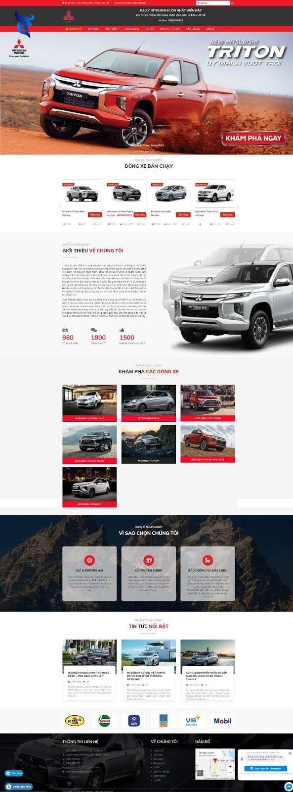 Thiết kế website bán ô tô showroom chuyên nghiệp hiện đại