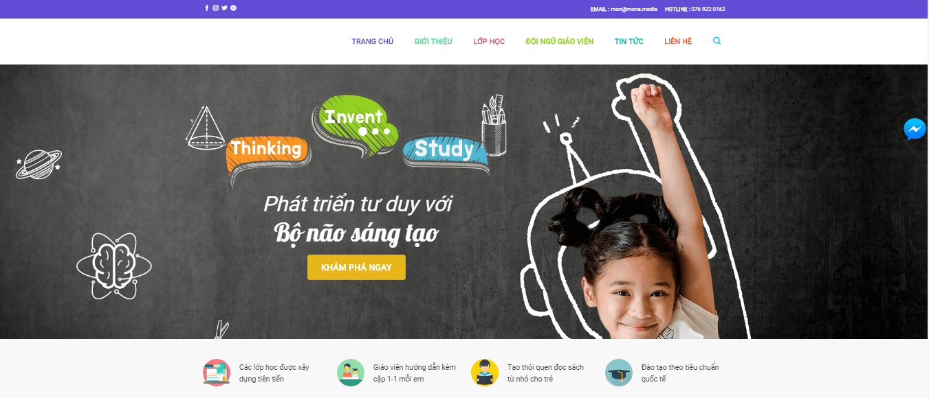 Thiết kế website trường học – Website giáo dục hiện đại và chuyên nghiệp