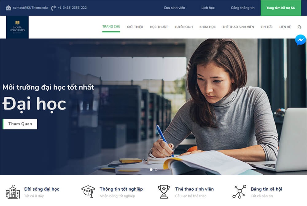 Dịch vụ thiết kế website Đại học, Cao đẳng, Trung cấp hiện đại