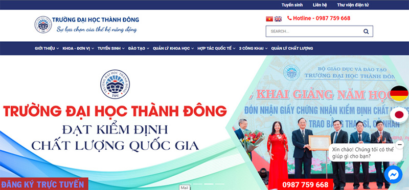 Thiết kế website giáo dục, trường học chuyên nghiệp hiện đại