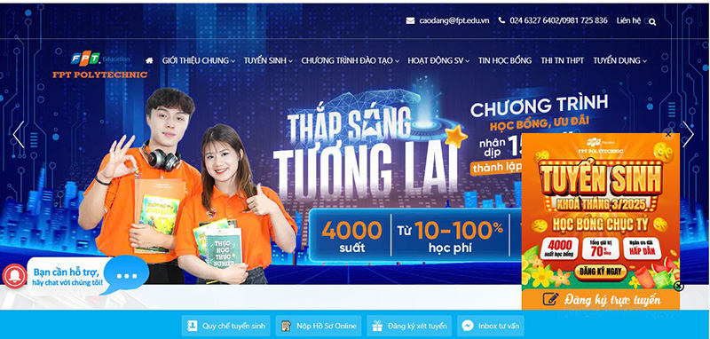 Thiết kế website giáo dục, trường học chuyên nghiệp hiện đại