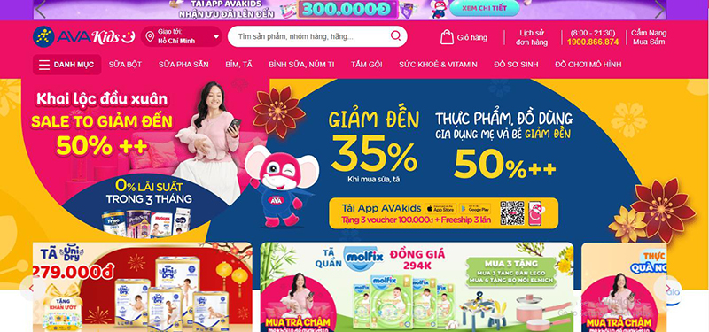 Thiết kế website mẹ và bé hiện đại, chuyên nghiệp, bắt mắt