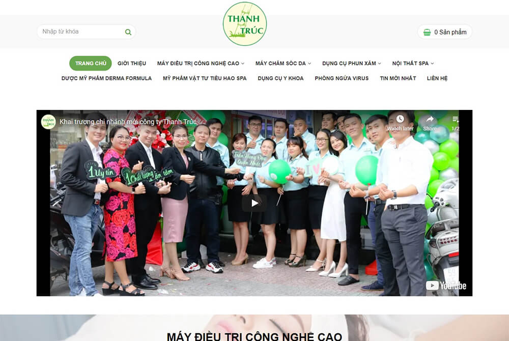 Dịch vụ thiết kế website cho cửa hàng thiết bị và dụng cụ y tế