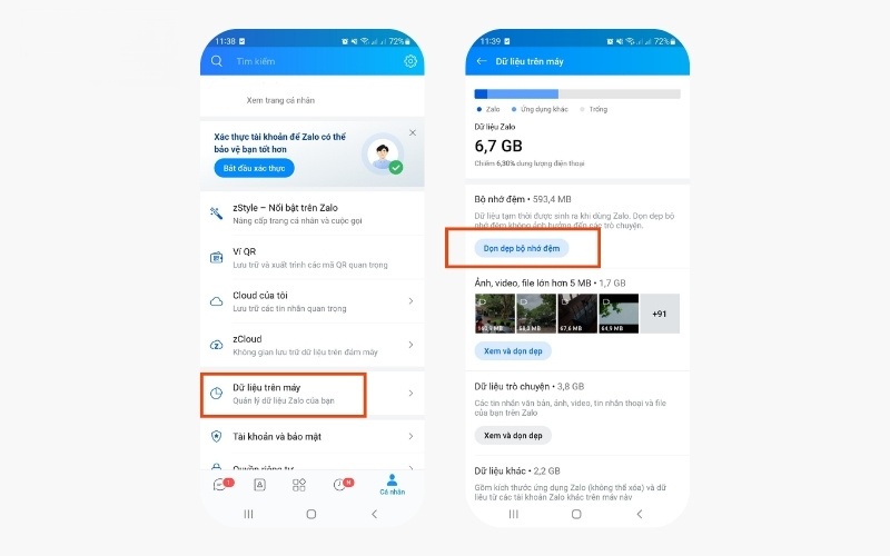 Cách giải phóng dung lượng Zalo để tiết kiệm bộ nhớ thiết bị